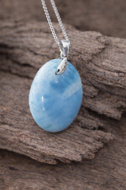 pendentif larimar pierres anti stress