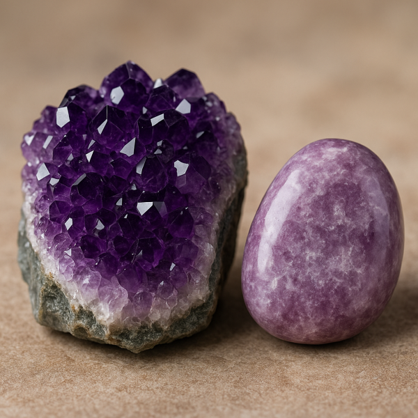 amethyste lepidolite Photo pierres anti-stress Améthyste Lépidolité